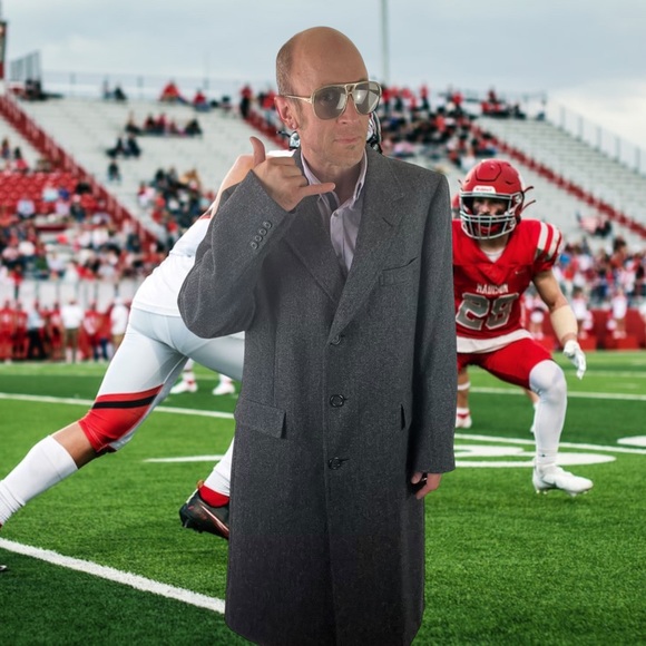 Herringbone Tweed Virgin Wool Trench Coat Black and Gray 44R - Picture 7 of 16